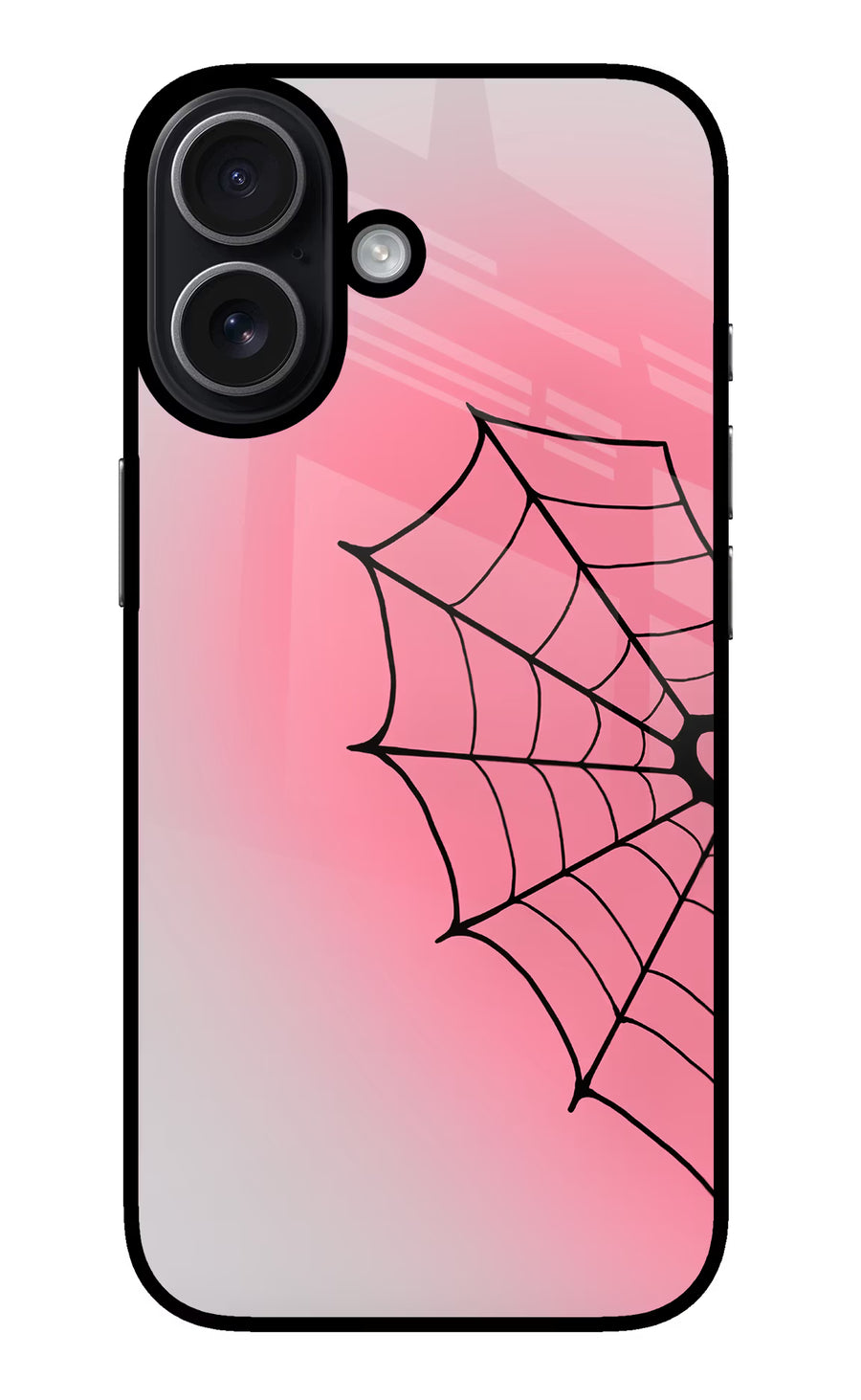 Pink Web iPhone 17 Back Cover, Glass case