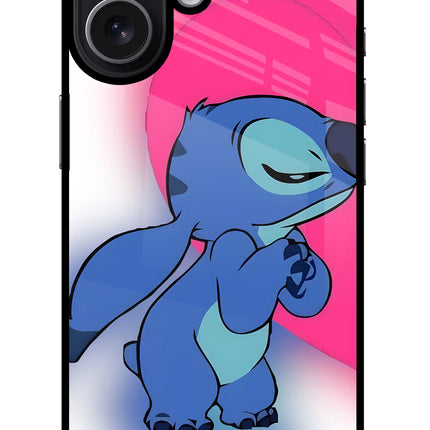 Stitch Hug iPhone 17 Glass Case Back Cover by Casekaro