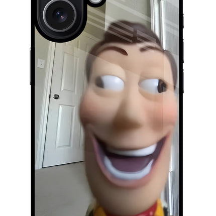 Side Eye Woody iPhone 17 Glass Case Back Cover by Casekaro
