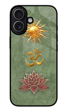 Om & Lotus iPhone 17 Glass Case