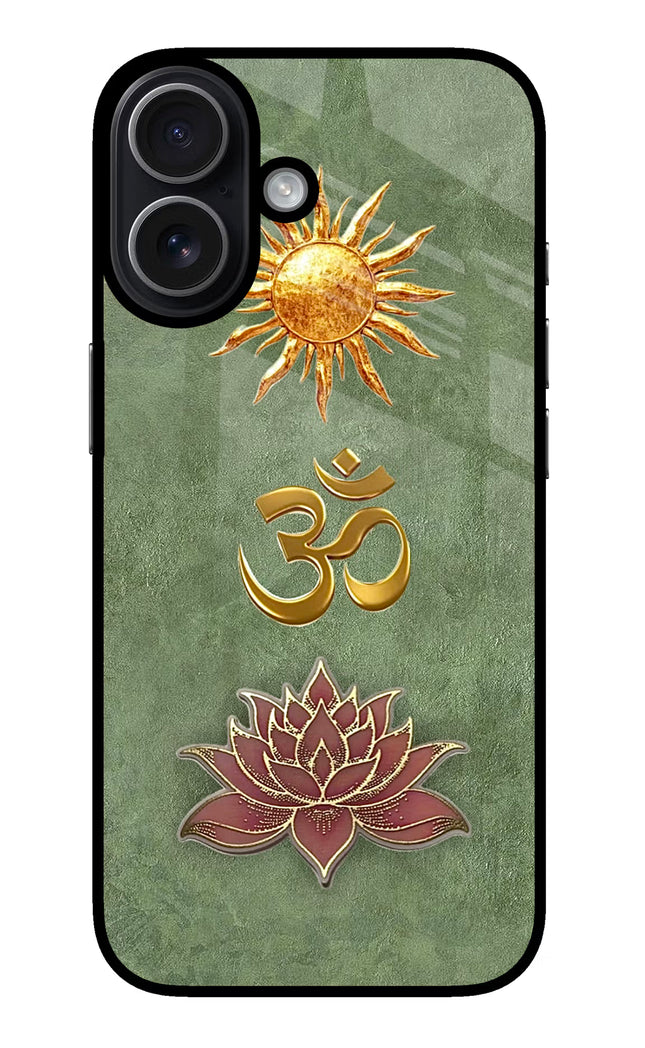 Om & Lotus iPhone 17 Glass Case