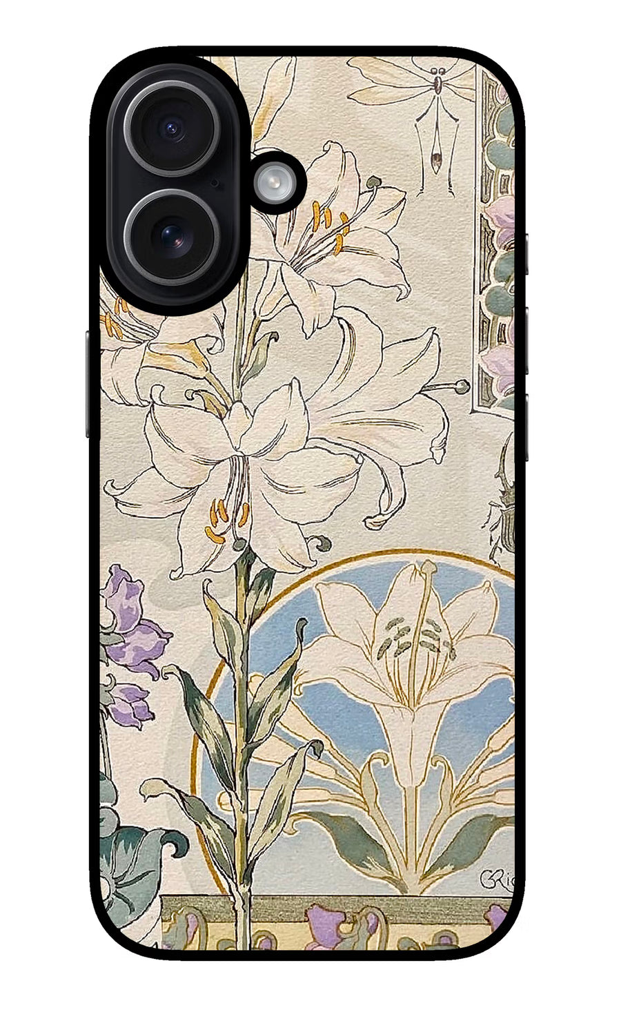 White Lily iPhone 17 Back Cover, Glass case