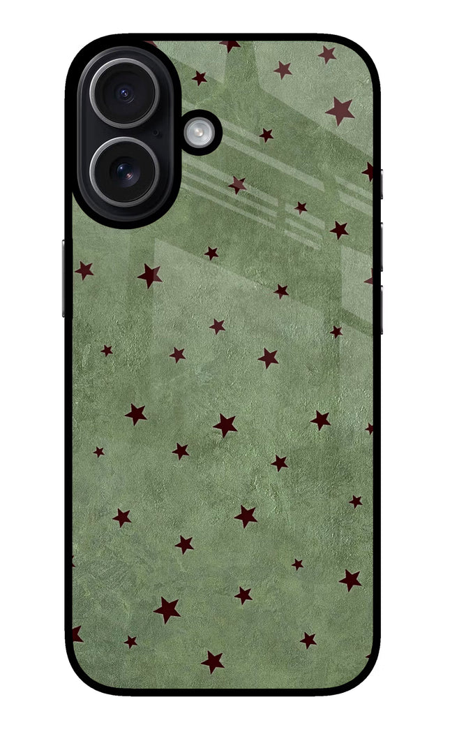 Green Stars iPhone 17 Glass Case