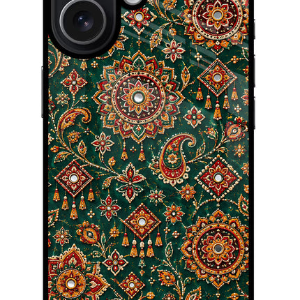Green Pataka iPhone 17 Glass Case