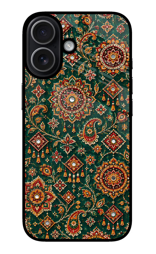Green Pataka iPhone 17 Glass Case