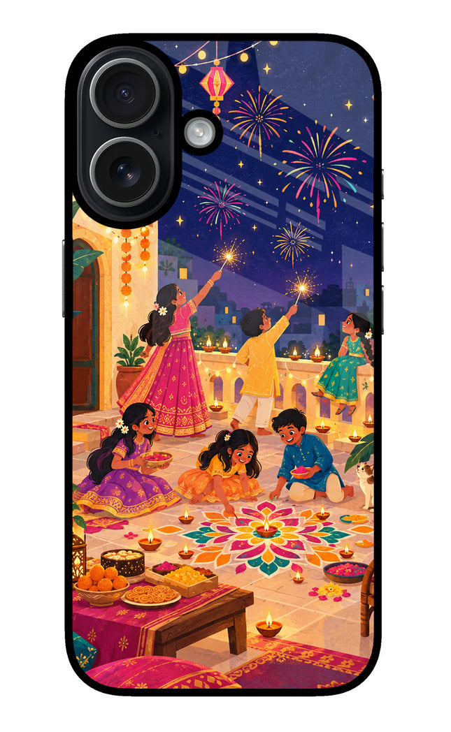 Diwali Night iPhone 17 Glass Case