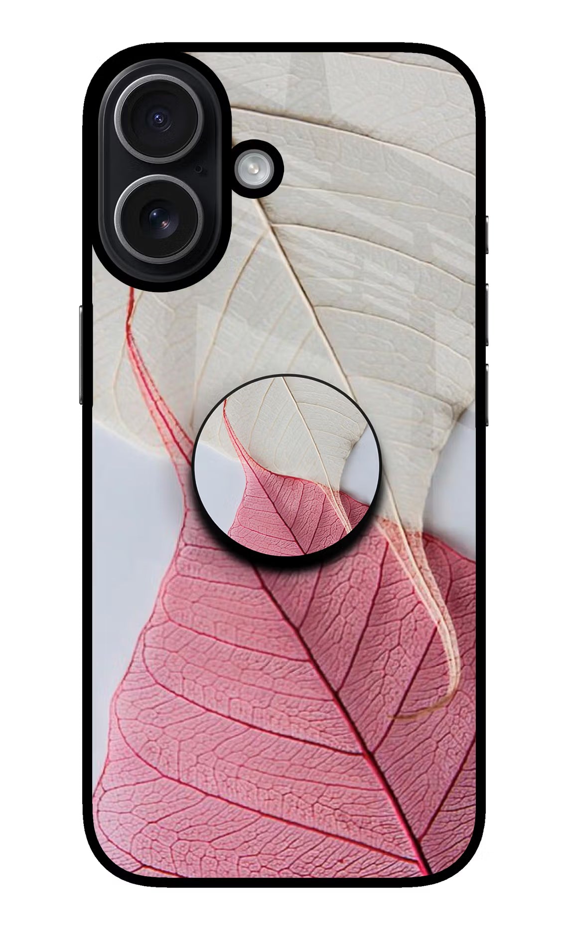 White Pink Leaf iPhone 17 Pop Case by Casekaro