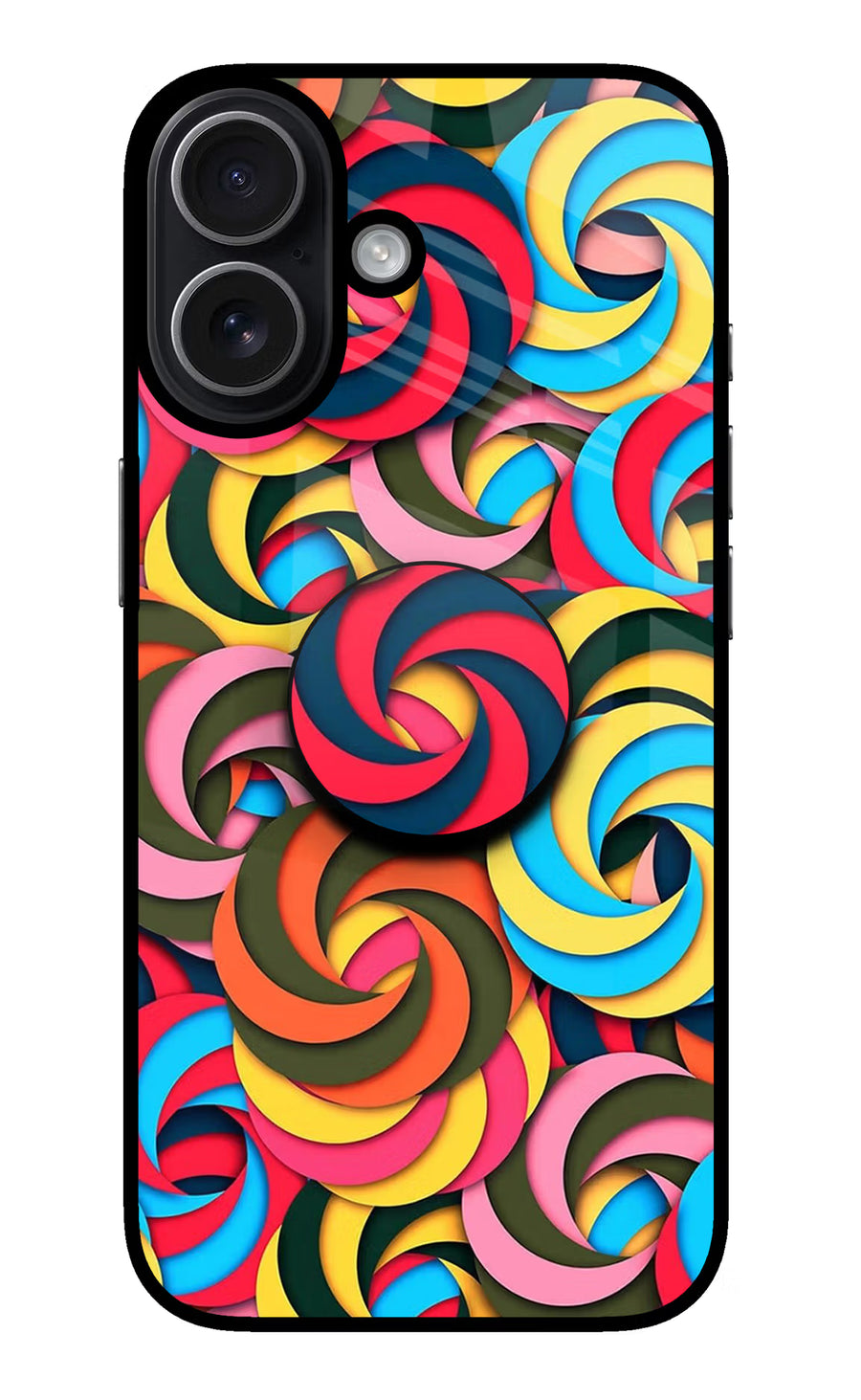 Spiral Pattern iPhone 17 Pop Case, Metal case