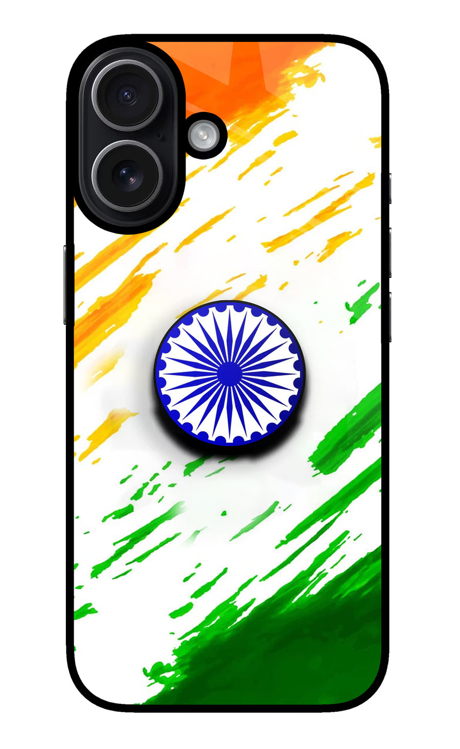 Indian Flag Ashoka Chakra iPhone 17 Pop Case, Metal case