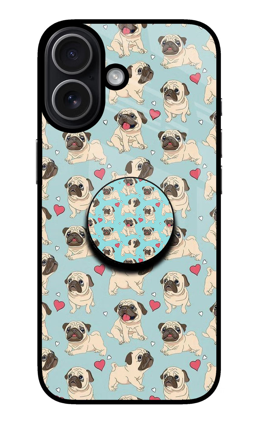Pug Dog iPhone 17 Pop Case, Metal case