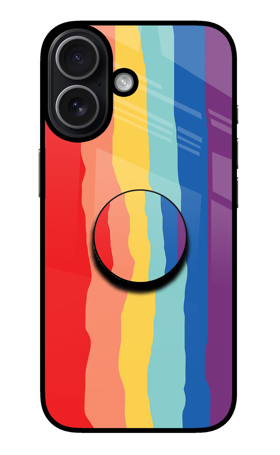 Rainbow iPhone 17 Pop Case, Metal case