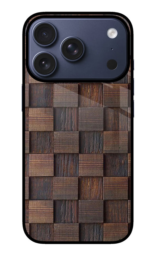 Wooden Cube Design iPhone 17 Pro Glass Case