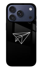 Paper Plane White iPhone 17 Pro Glass Case