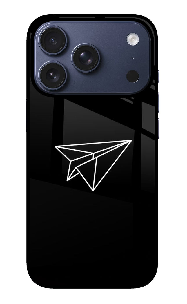 Paper Plane White iPhone 17 Pro Glass Case