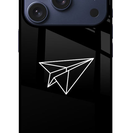 Paper Plane White iPhone 17 Pro Glass Case Back Cover by Casekaro