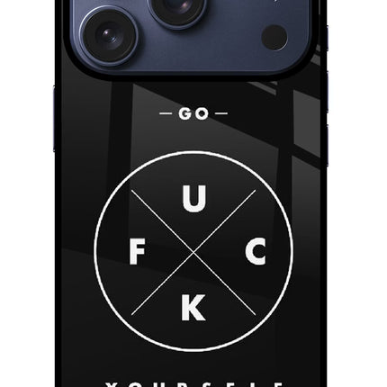 Go Fuck Yourself iPhone 17 Pro Glass Case Back Cover by Casekaro