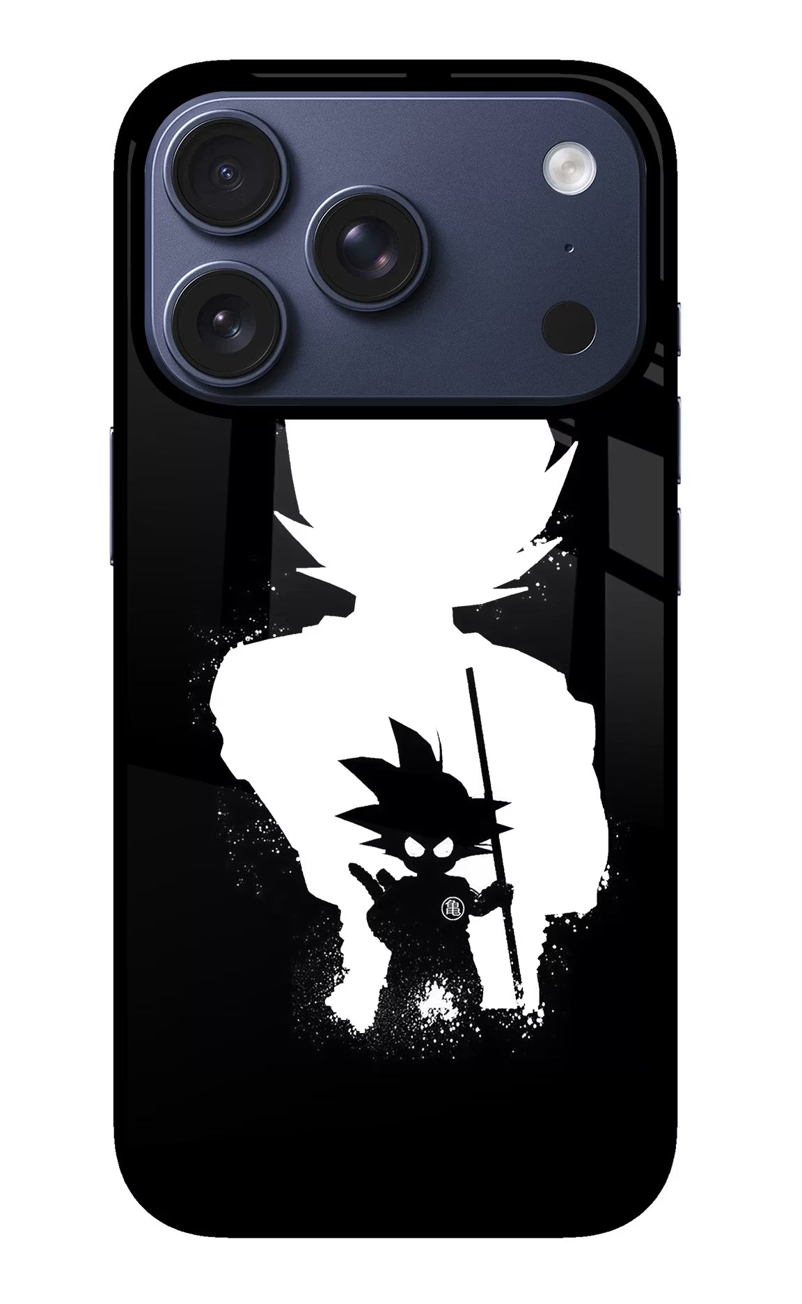 Goku Shadow iPhone 17 Pro Glass Case Back Cover by Casekaro
