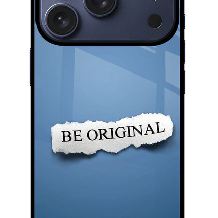 Be Original iPhone 17 Pro Glass Case Back Cover by Casekaro