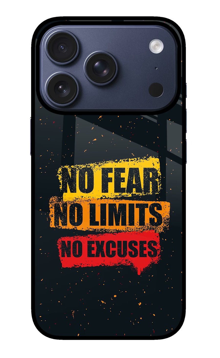 No Fear No Limits No Excuse iPhone 17 Pro Back Cover, Metal case