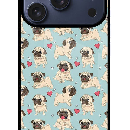 Pug Dog iPhone 17 Pro Glass Case Back Cover by Casekaro
