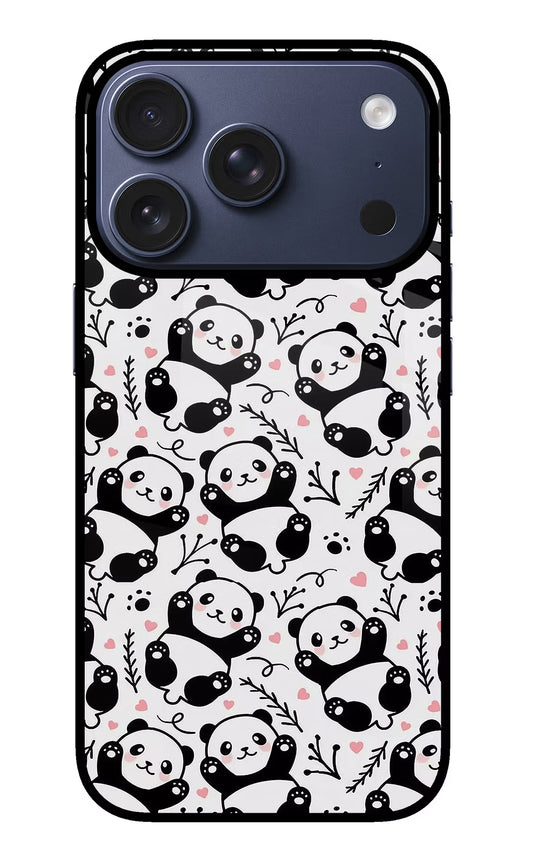 Cute Panda iPhone 17 Pro Glass Case