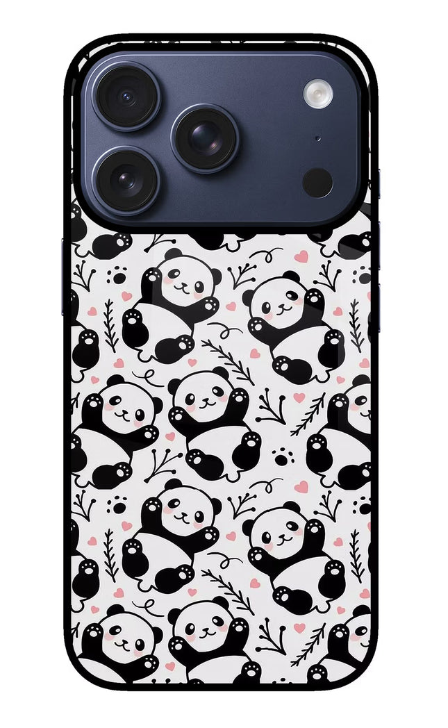 Cute Panda iPhone 17 Pro Glass Case