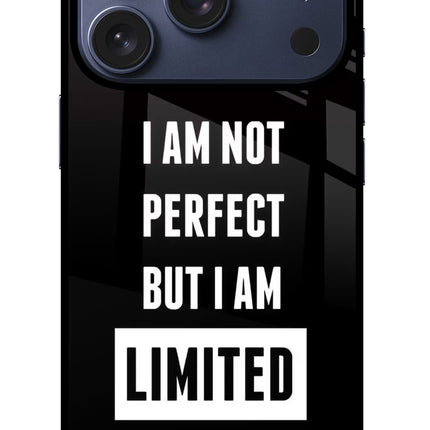 I Am Not Perfect But I Am Limited Edition iPhone 17 Pro Glass Case Back Cover by Casekaro