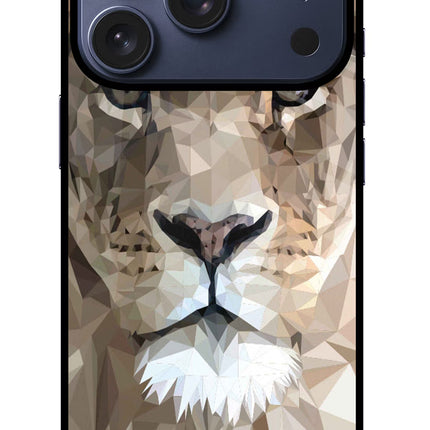 Lion Art iPhone 17 Pro Glass Case Back Cover by Casekaro