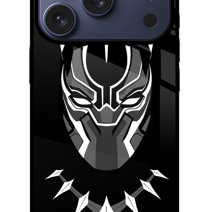 Black Panther iPhone 17 Pro Glass Case Back Cover by Casekaro