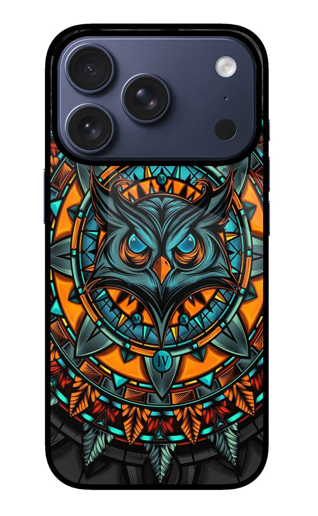 Angry Owl Art iPhone 17 Pro Glass Case