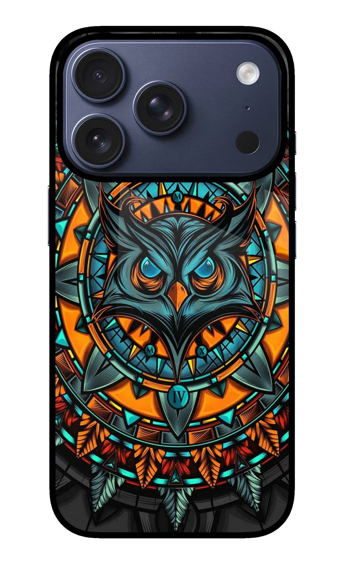 Angry Owl Art iPhone 17 Pro Glass Case Back Cover by Casekaro