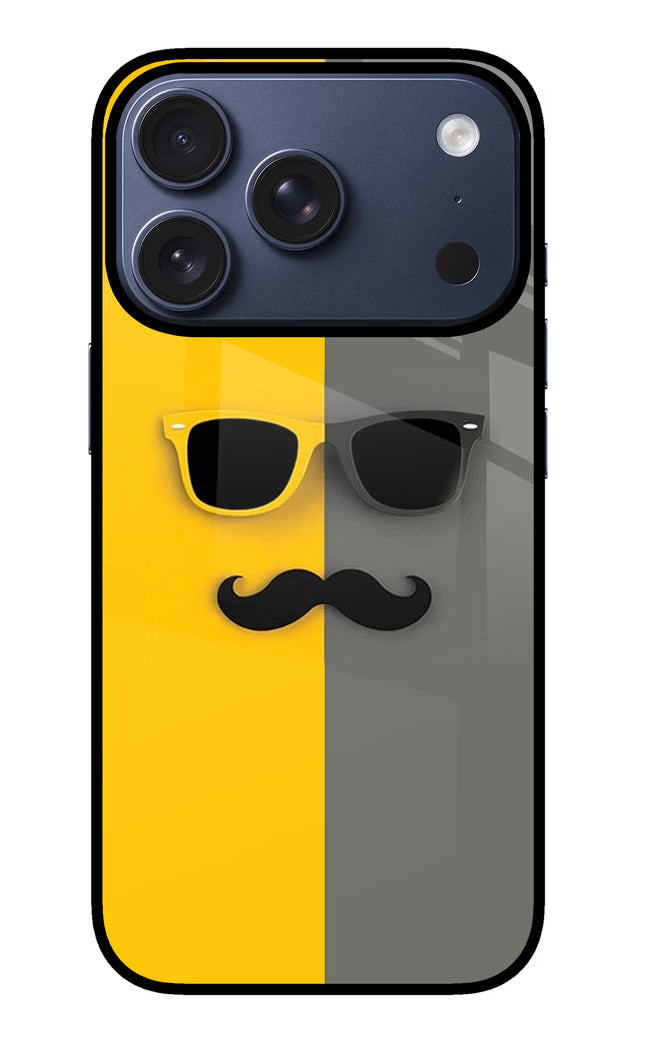 Sunglasses with Mustache iPhone 17 Pro Glass Case
