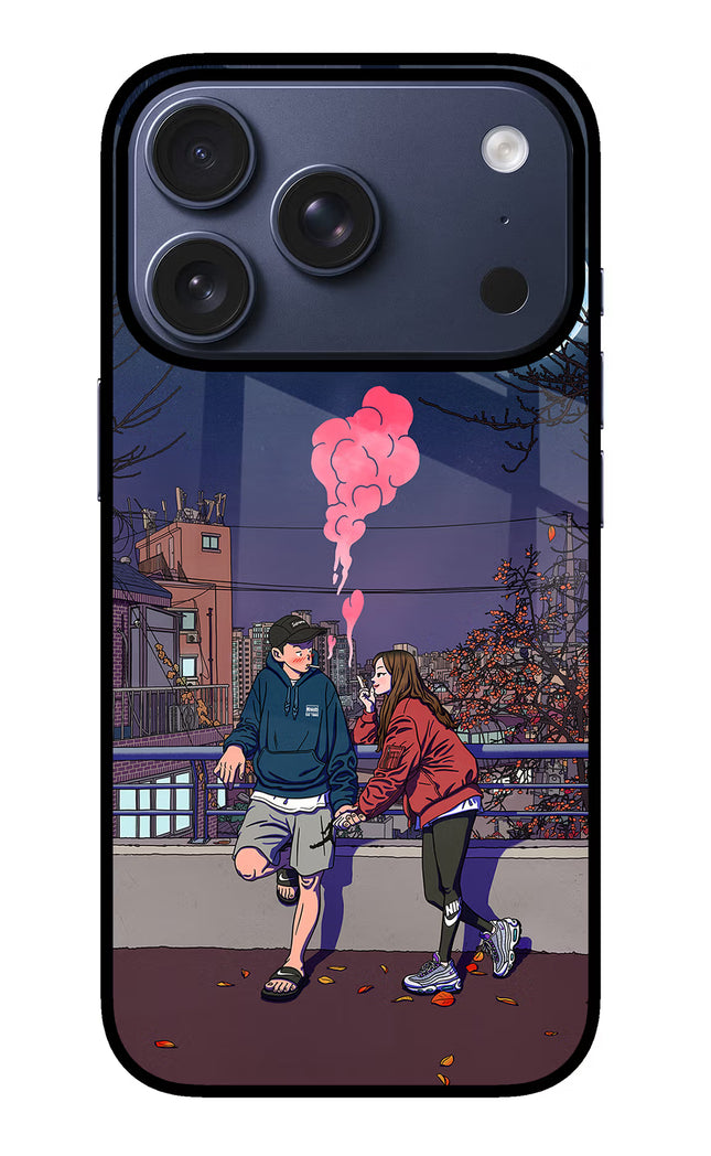 Chilling Couple iPhone 17 Pro Glass Case