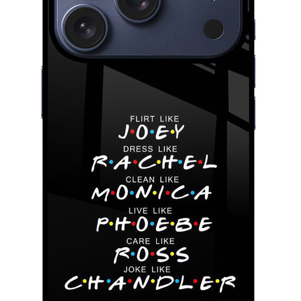 FRIENDS Character iPhone 17 Pro Glass Case