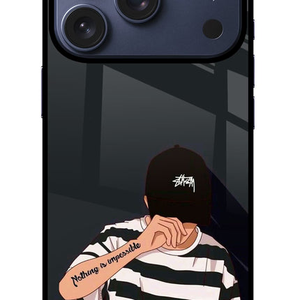 Aesthetic Boy iPhone 17 Pro Glass Case