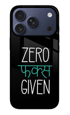 Zero Fucks Given iPhone 17 Pro Glass Case