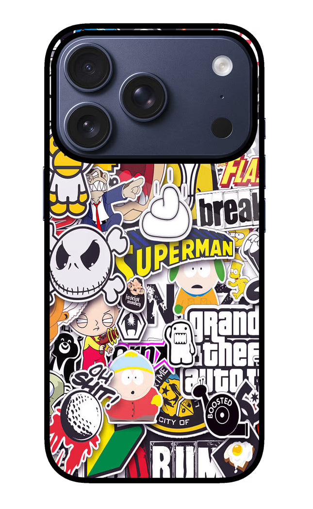 Sticker Bomb iPhone 17 Pro Glass Case