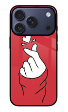 Korean Love Sign iPhone 17 Pro Glass Case