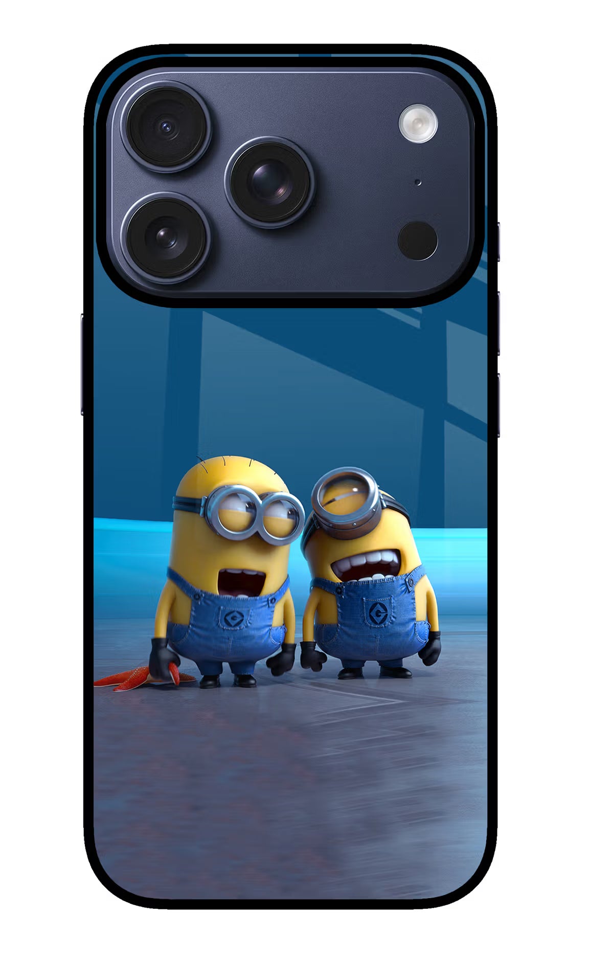 Minion Laughing iPhone 17 Pro Glass Case Back Cover by Casekaro