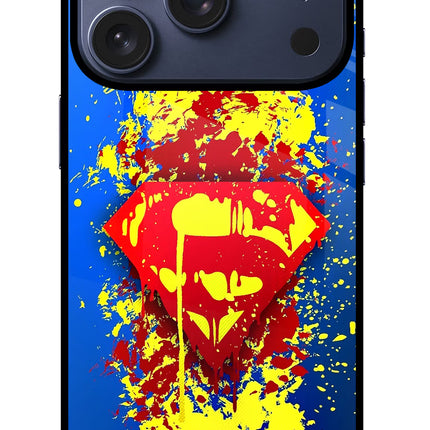 Superman logo iPhone 17 Pro Glass Case