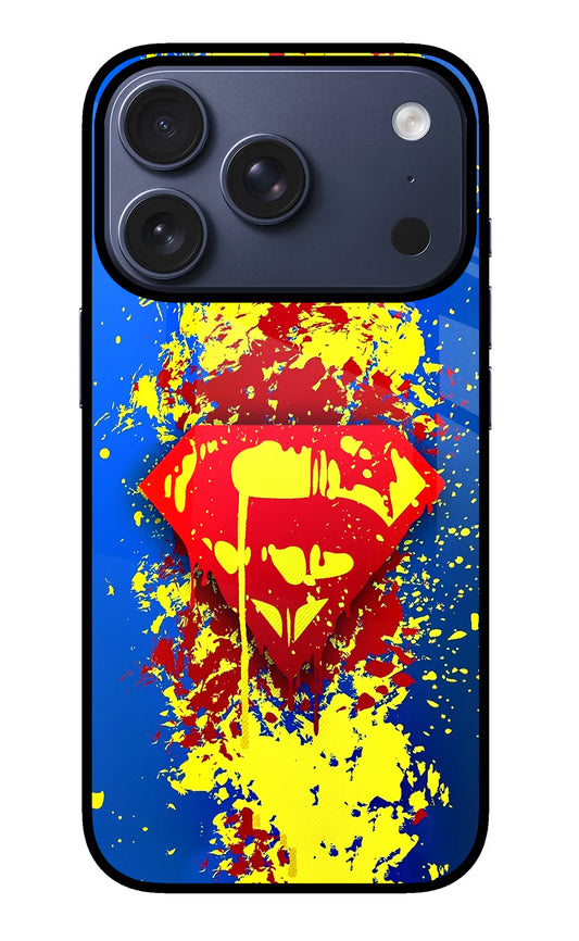 Superman logo iPhone 17 Pro Glass Case