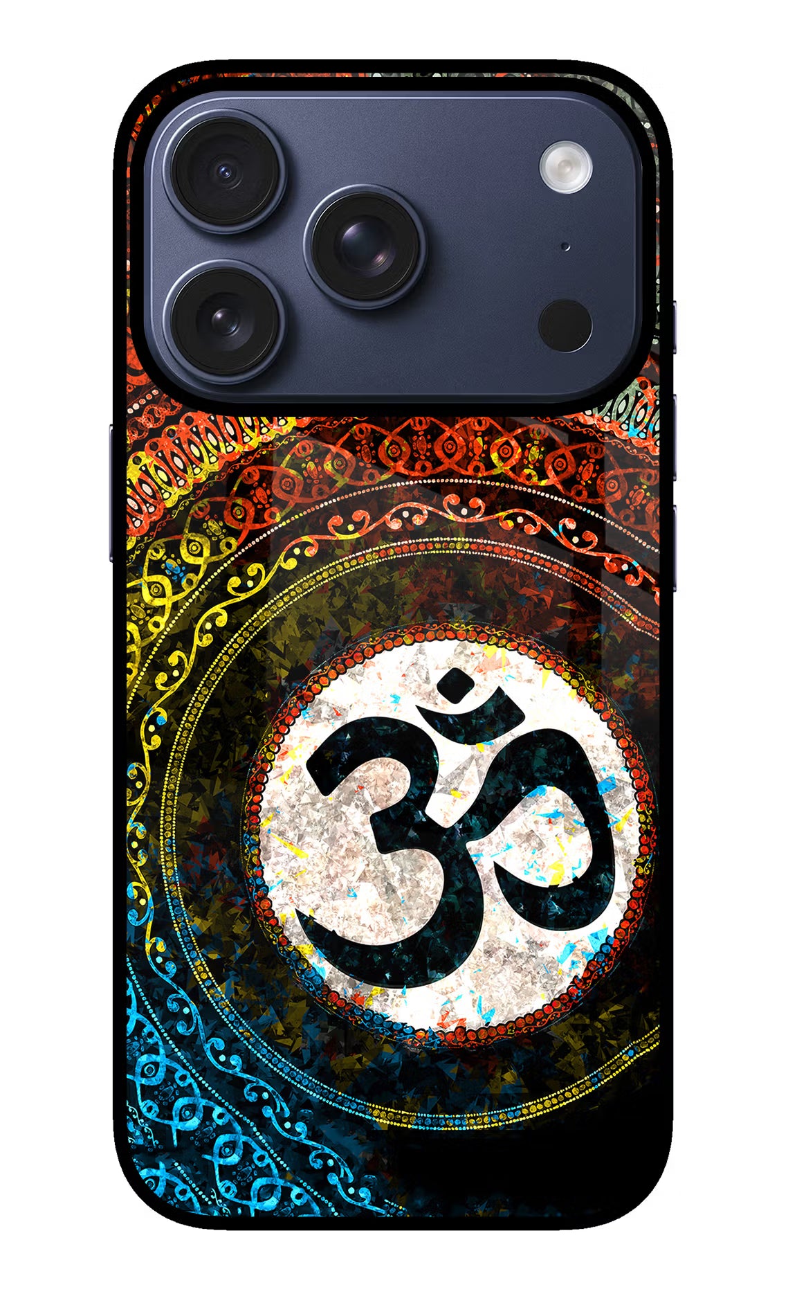 Om Cultural iPhone 17 Pro Glass Case Back Cover by Casekaro
