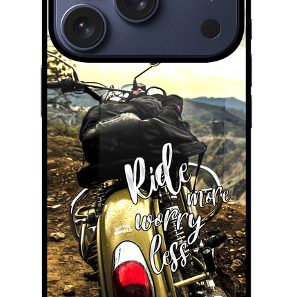 Ride More Worry Less iPhone 17 Pro Glass Case