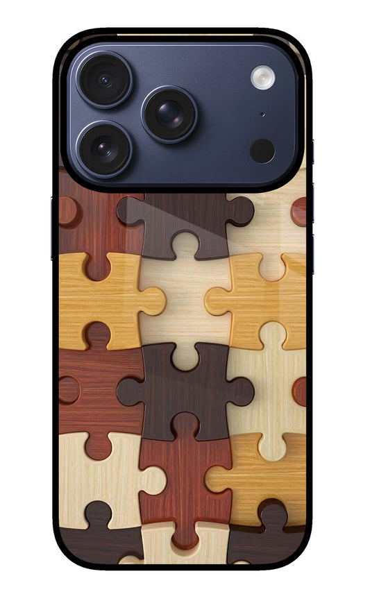 Wooden Puzzle iPhone 17 Pro Glass Case
