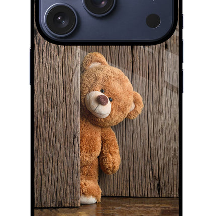 Teddy Wooden iPhone 17 Pro Glass Case Back Cover by Casekaro