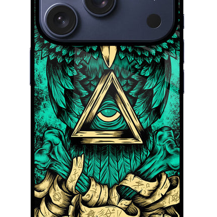 Green Owl iPhone 17 Pro Glass Case