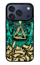 Green Owl iPhone 17 Pro Glass Case