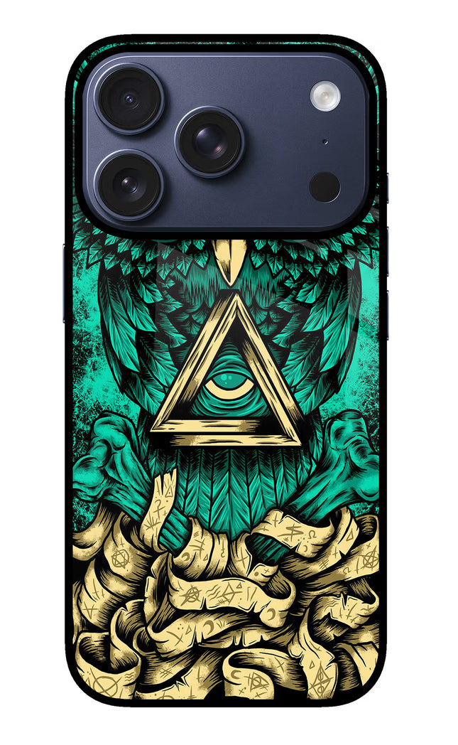 Green Owl iPhone 17 Pro Glass Case