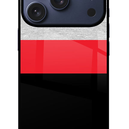 Tri Color Pattern iPhone 17 Pro Glass Case