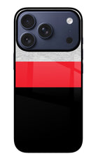 Tri Color Pattern iPhone 17 Pro Glass Case